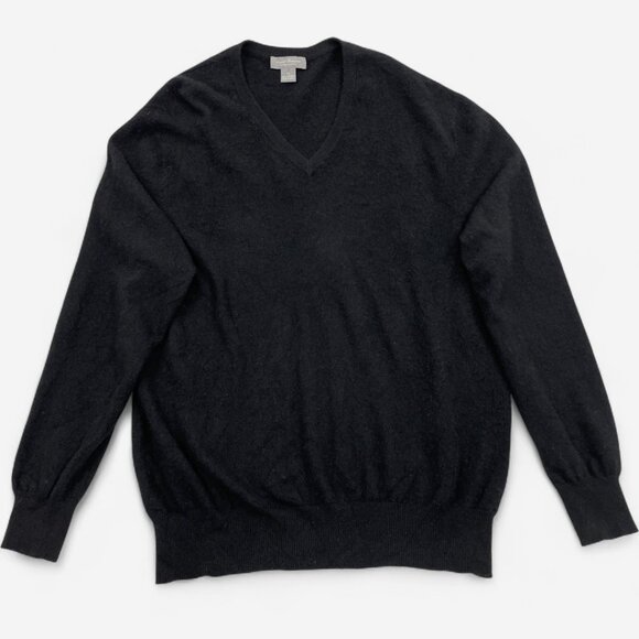 Daniel Cremieux Men's Cashmere Black V-Neck Long Sleeve Sweater XL - Picture 1 of 7